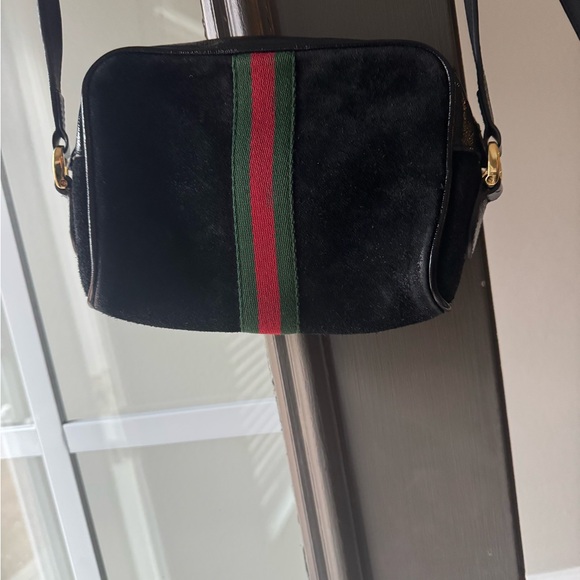 Vintage Gucci Ophidia Black Leather and Suede Crossbody Bag / Handbag - Picture 2 of 9